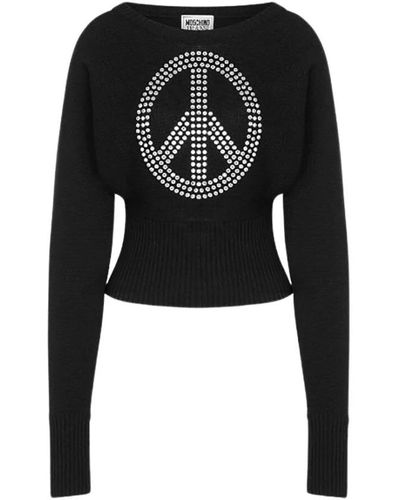Moschino Round-Neck Knitwear - Black