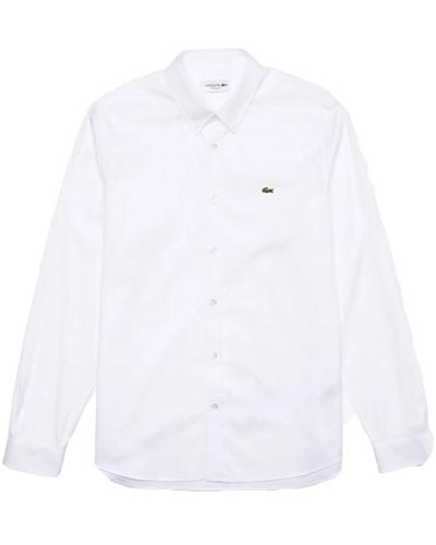 Lacoste Camicia semplice in cotone - Bianco
