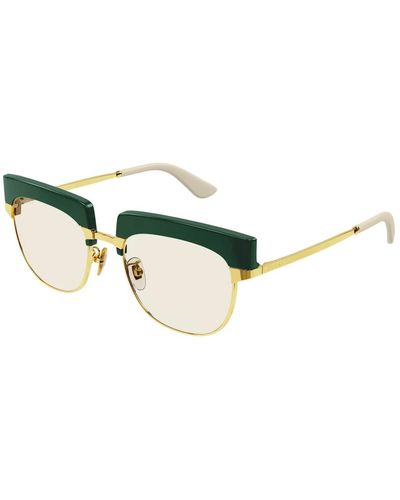 Gucci Gg1132s 001 sunglasses,gg1132s sonnenbrille in schwarz gold/braun havana grün,grün gold/gelb sonnenbrille - Weiß