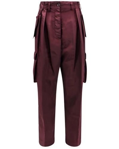 Dries Van Noten Trousers > slim-fit trousers - Rouge
