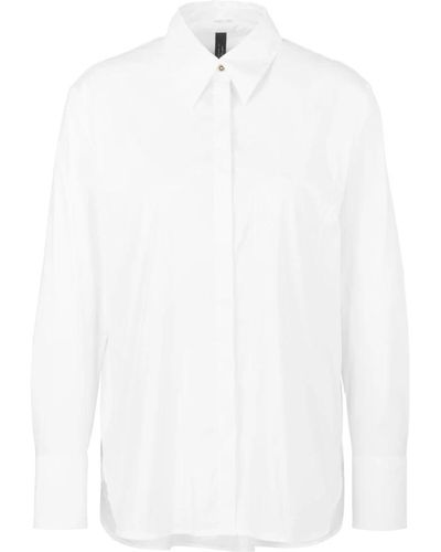 Marc Cain Locker geschnittene bluse mit klassischem look - Weiß