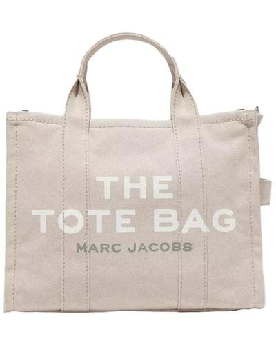 Marc Jacobs Canvas tote tasche mit bedrucktem logo - Mettallic