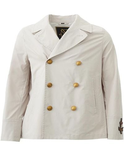 Sealup Double-Breasted Coats - Grey