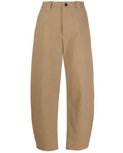 Ganni Wide Trousers - Natural