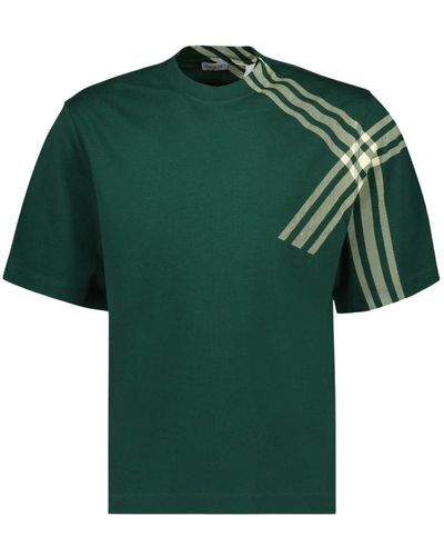 Burberry Grafik t-shirt oversize baumwolle einfarbig - Grün