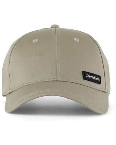 Calvin Klein Baumwoll logo patch cap - Grau