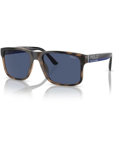 Ralph Lauren Rechteckige sonnenbrille - Blau