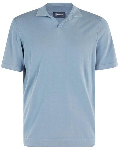 Drumohr Gefrostetes polo-shirt,frostiges poloshirt,frostiges polo-shirt - Blau