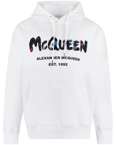 Alexander McQueen Hoodies - White