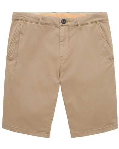 Tom Tailor Shorts slimfit chino-shorts mit reißverschluss, knopf und seitlichen eingrifftaschen - Natur