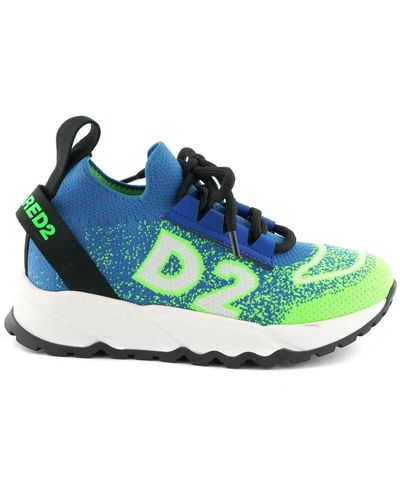 DSquared² /Grüner Sneaker mit Einzigartigen Stoffdetails - Blau