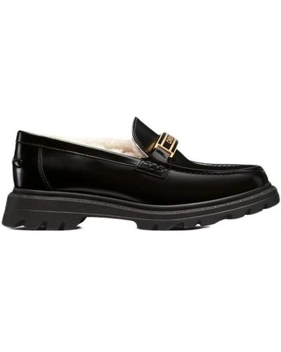 Dior Zapatos loafer negros shearling ss 22