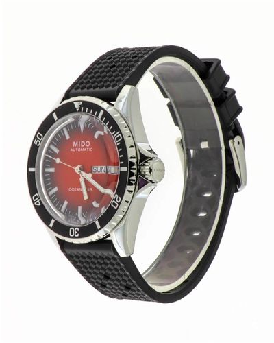 MIDO Quadrante rosso a gradiente orologio automatico da donna - Metallizzato