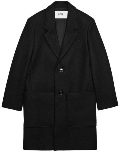 Ami Paris Coats > single-breasted coats - Noir