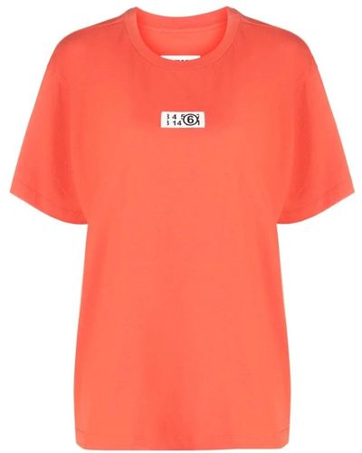 MM6 by Maison Martin Margiela Tops > t-shirts - Orange