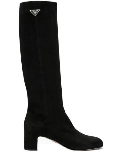 Prada Heeled Boots - Black