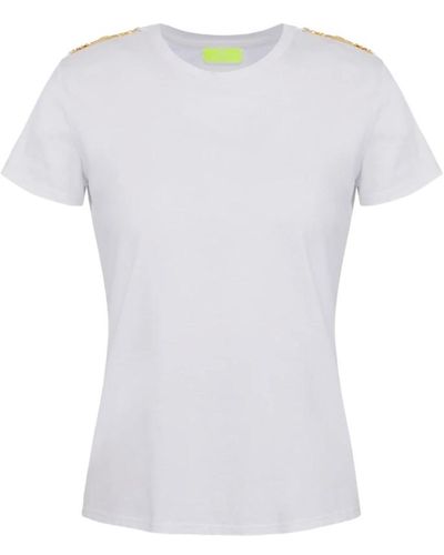Elisabetta Franchi T-shirt a girocollo - Bianco