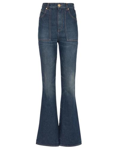 Balmain Jeans flare vintage in denim - Blu