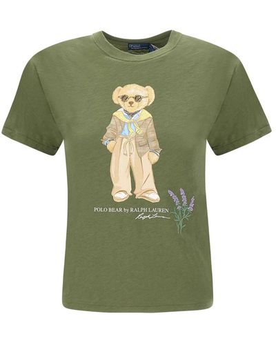 Ralph Lauren Grüne polo t-shirts für frauen