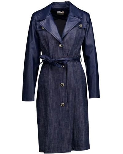 Rinascimento Belted Coats - Blue