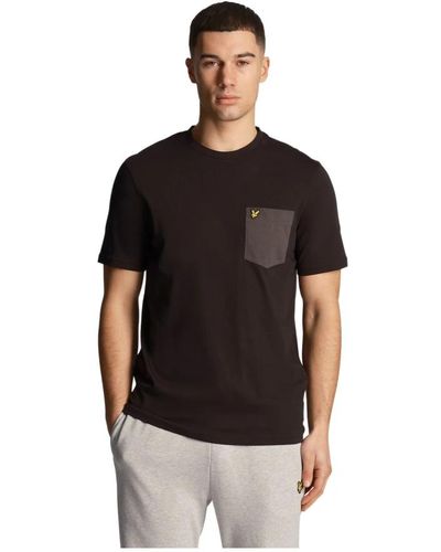 Lyle & Scott T-shirt con tasche a contrasto - Nero
