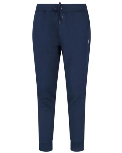 Ralph Lauren Casual Sportliche Hose mit Iconic Logo Stickerei - Blau