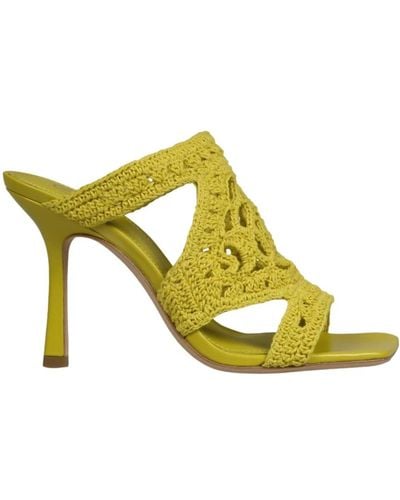 Ash High Heel Sandals - Yellow