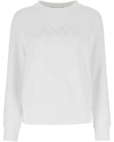 Lanvin Es Baumwoll -Sweatshirt - Weiß