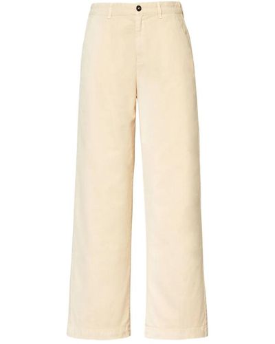 Massimo Alba Pantalones de cintura alta de algodón/cachemira estampados - Neutro
