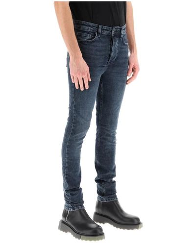 Ksubi Chich slim fit jeans con ricamo e stampa logo - Blu