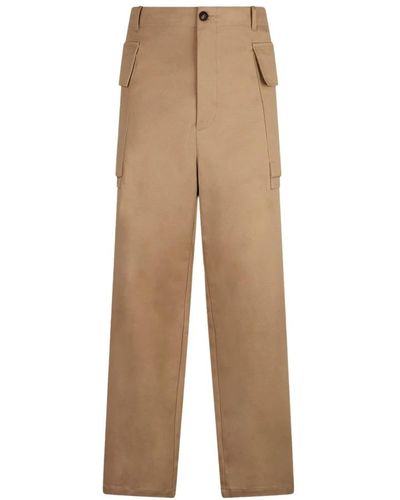 Ballantyne Straight Trousers - Natural