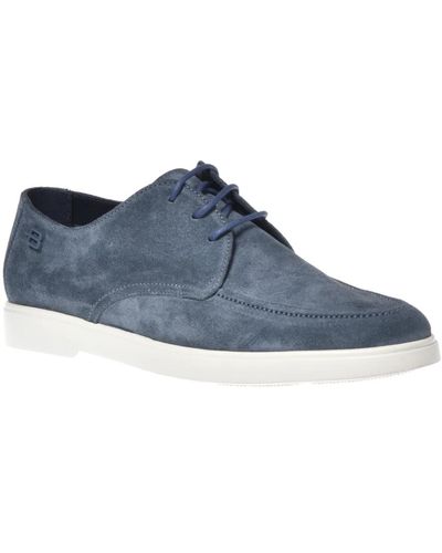 Baldinini Lace-up in indigo suede - Blau