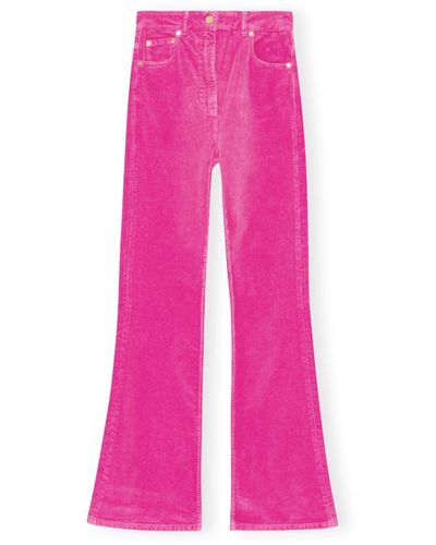 Ganni Wide Trousers - Pink