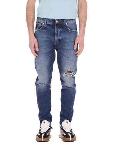 John Richmond Jeans con rottura - Blu