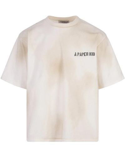 A PAPER KID T-Shirts - Natural