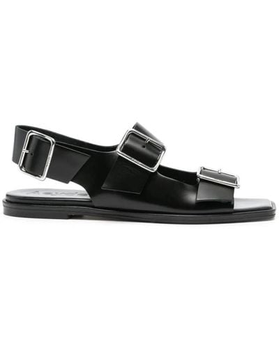 Aeyde Shoes > sandals > flat sandals - Noir