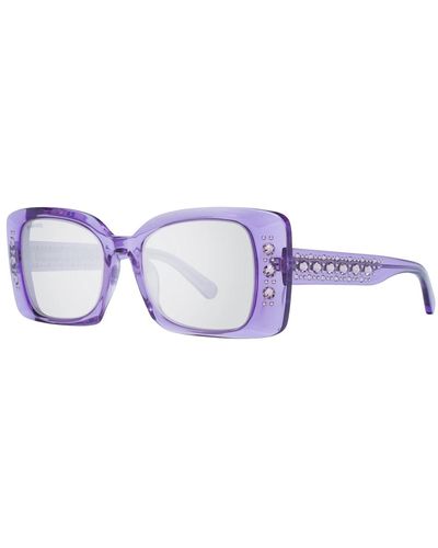 Swarovski Occhiali da sole viola da con lenti a specchio
