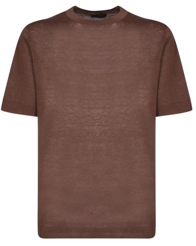 Dell'Oglio Tops > t-shirts - Marron