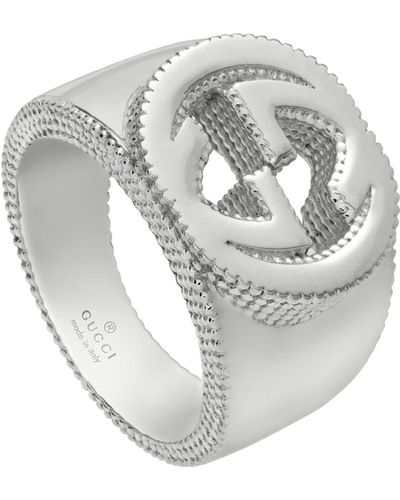 Gucci Interlocking G Ring aus Sterlingsilber - Mettallic