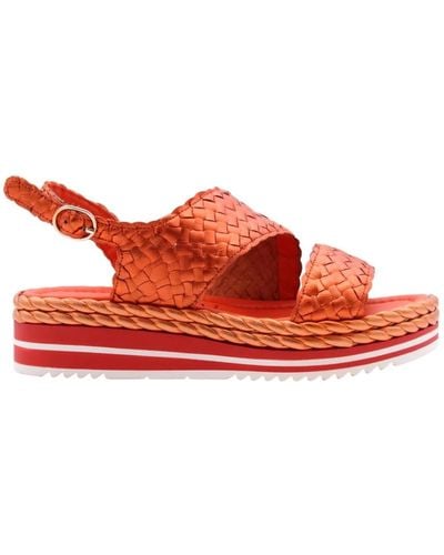 Pons Quintana Shoes > sandals > flat sandals - Rouge