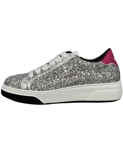 DSquared² Sneaker glitter - plata - Gris