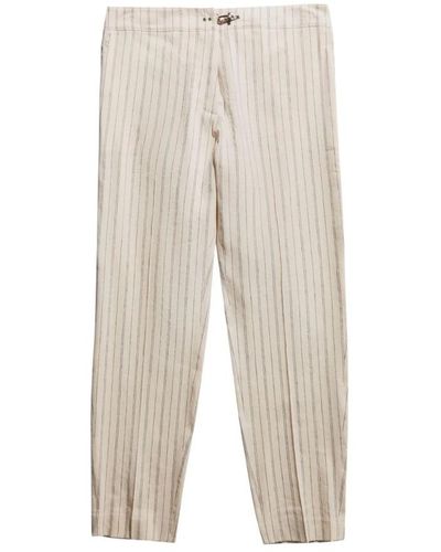 Fay Cropped Trousers - Natural