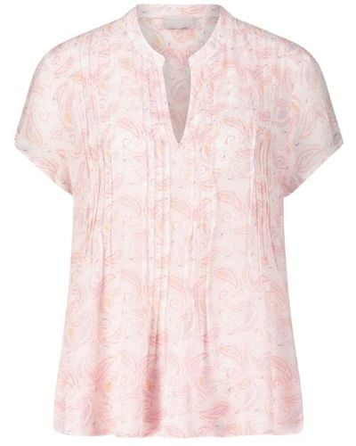 Hemisphere Kurzarm-blusenshirt mit paisley-print - Pink