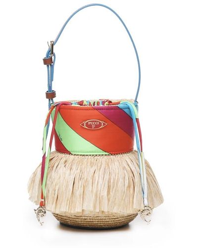 Emilio Pucci Bucket Bags - Red