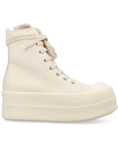 Rick Owens Puffer high top lace sneakers - Natur