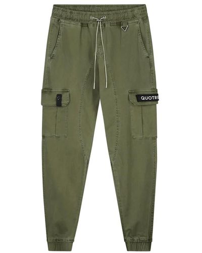 Quotrell Trousers > slim-fit trousers - Vert
