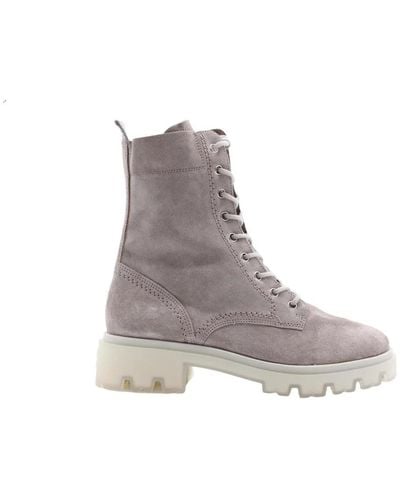 Paul Green Lace-Up Boots - Gray