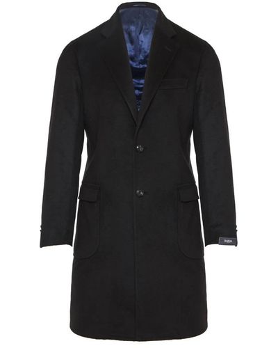 Barba Napoli Single-Breasted Coats - Black
