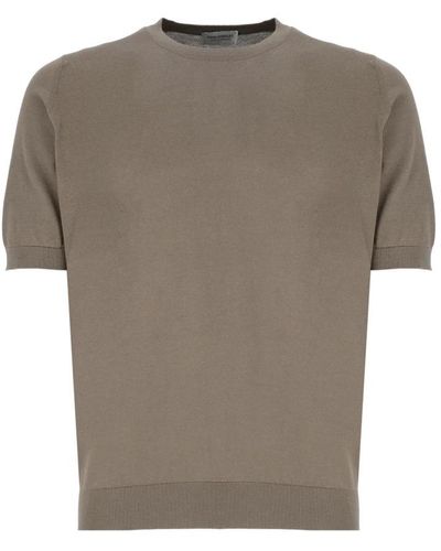 John Smedley T-Shirts - Grey