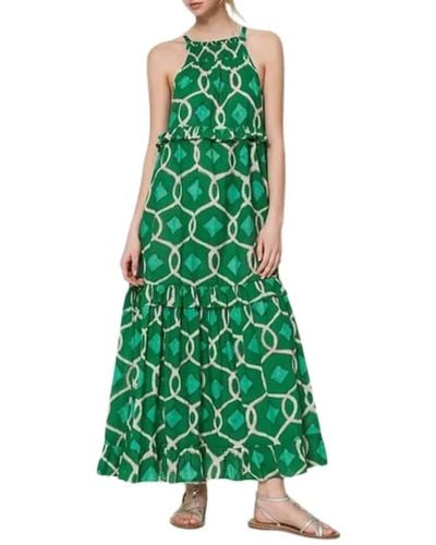 Twin Set Maxi Dresses - Green